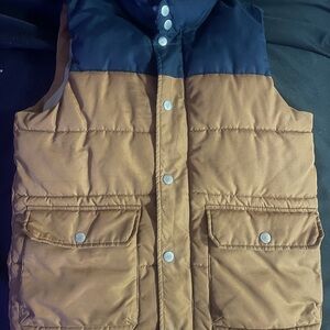 Old Navy Kids Brown and Navy Puffer Vest